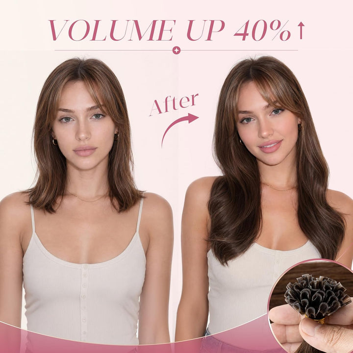Elailite Extensions Echthaar Bonding 1g/s 60cm 