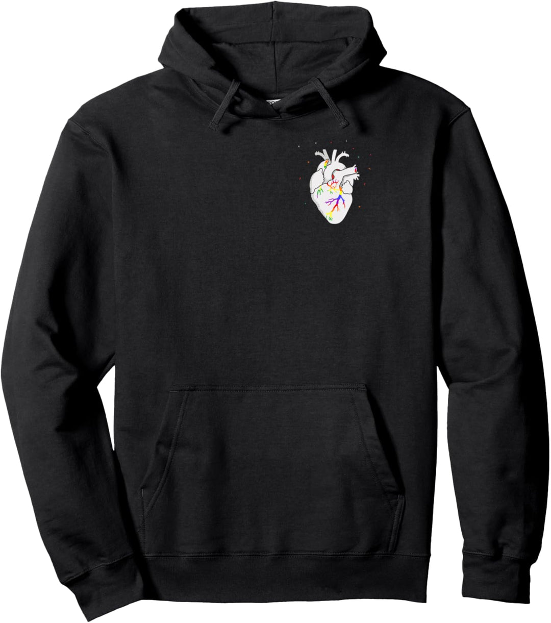 LGBTQ Flag Heartbeat Gay Resist Men Women Pride Gift Pullover Hoodie