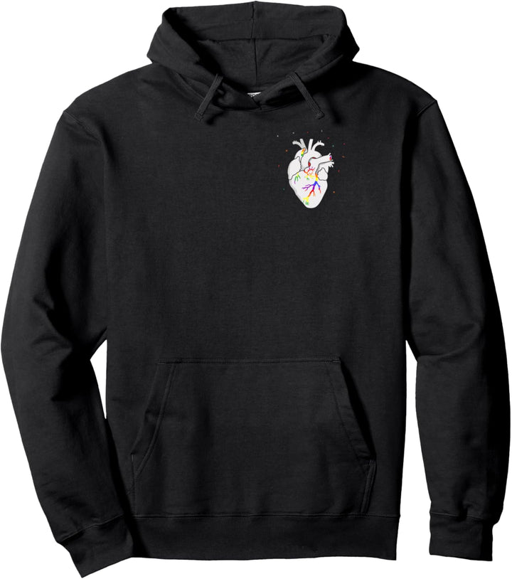 LGBTQ Flag Heartbeat Gay Resist Men Women Pride Gift Pullover Hoodie