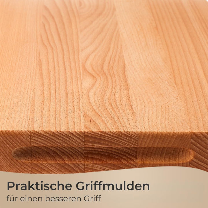 Hackbrett Schneidebrett Made in EU aus Buche 40x30x4 cm Holzbrett Küchenbrett Schneidbett nachhaltig