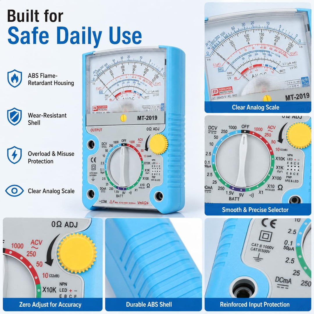 Analoges Multimeter, Voltmeter, Amperemeter, Zeiger-Multimeter-Tester, Analoges Voltmeter, Spannungs
