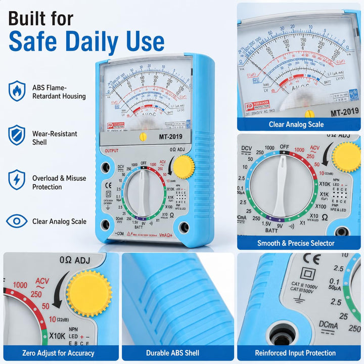 Analoges Multimeter, Voltmeter, Amperemeter, Zeiger-Multimeter-Tester, Analoges Voltmeter, Spannungs