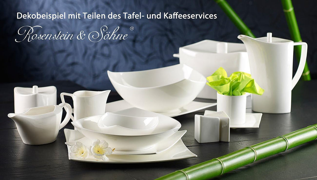 Rosenstein & Söhne Tafelservice: Suppenteller "kuài" aus edlem Bone China, 6 Stück (Tafelservice Bon