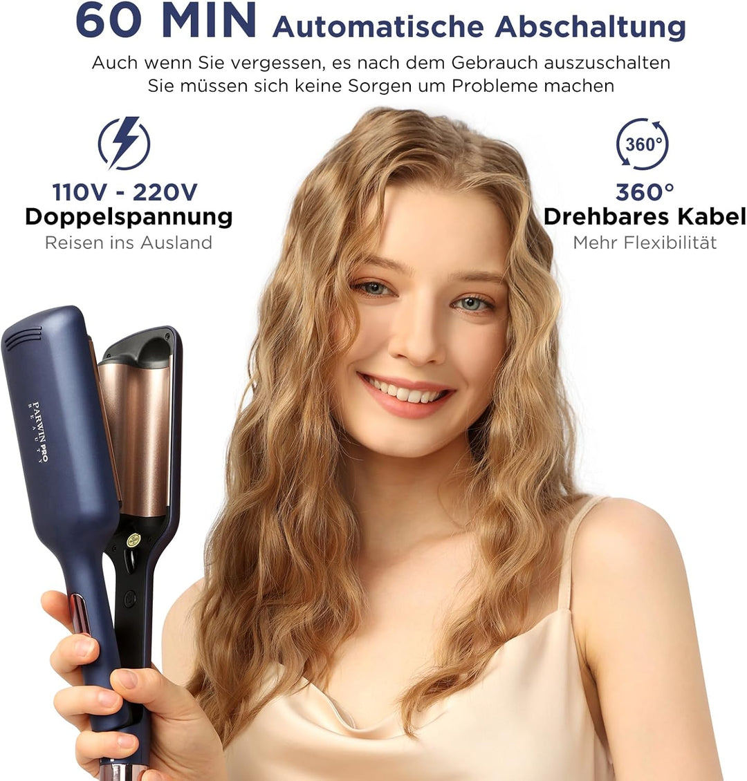 2 Fässer Meerjungfrau Welleneisen für haare, 32MM Lockenstab grosse locken, PARWIN PRO BEAUTY -Hair