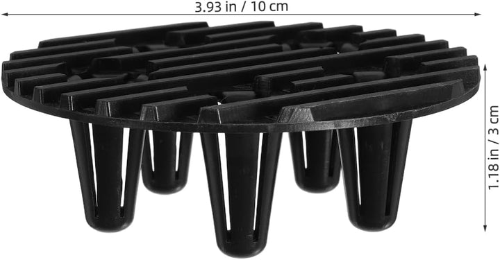 POPETPOP Blumentopfheber Rund 10cm aus Kunststoff Pflanzkübelständer mit Drainagegitter für Innen Au