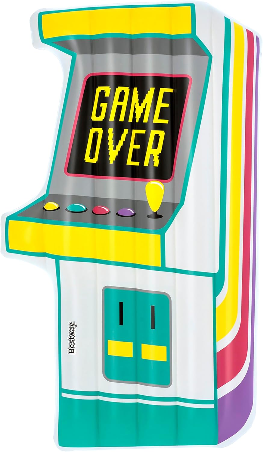 Bestway Luftmatratze Videospiel, 174 x 99 x 22 cm, 1 Person, strapazierfähiges PVC, I-Beam-Konstrukt