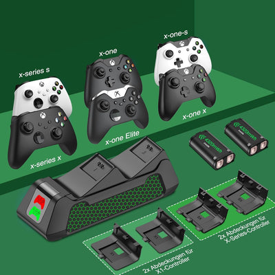 Wiederaufladbar Akku für Xbox Controller mit Ladestation, Akku Pack für Xbox Serie X/S/Xbox One/One
