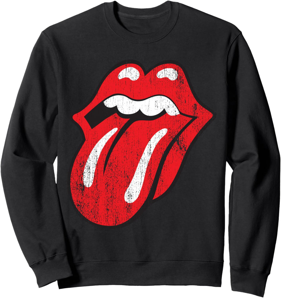 Rolling Stones Offizielle Zunge im Used-Look Sweatshirt