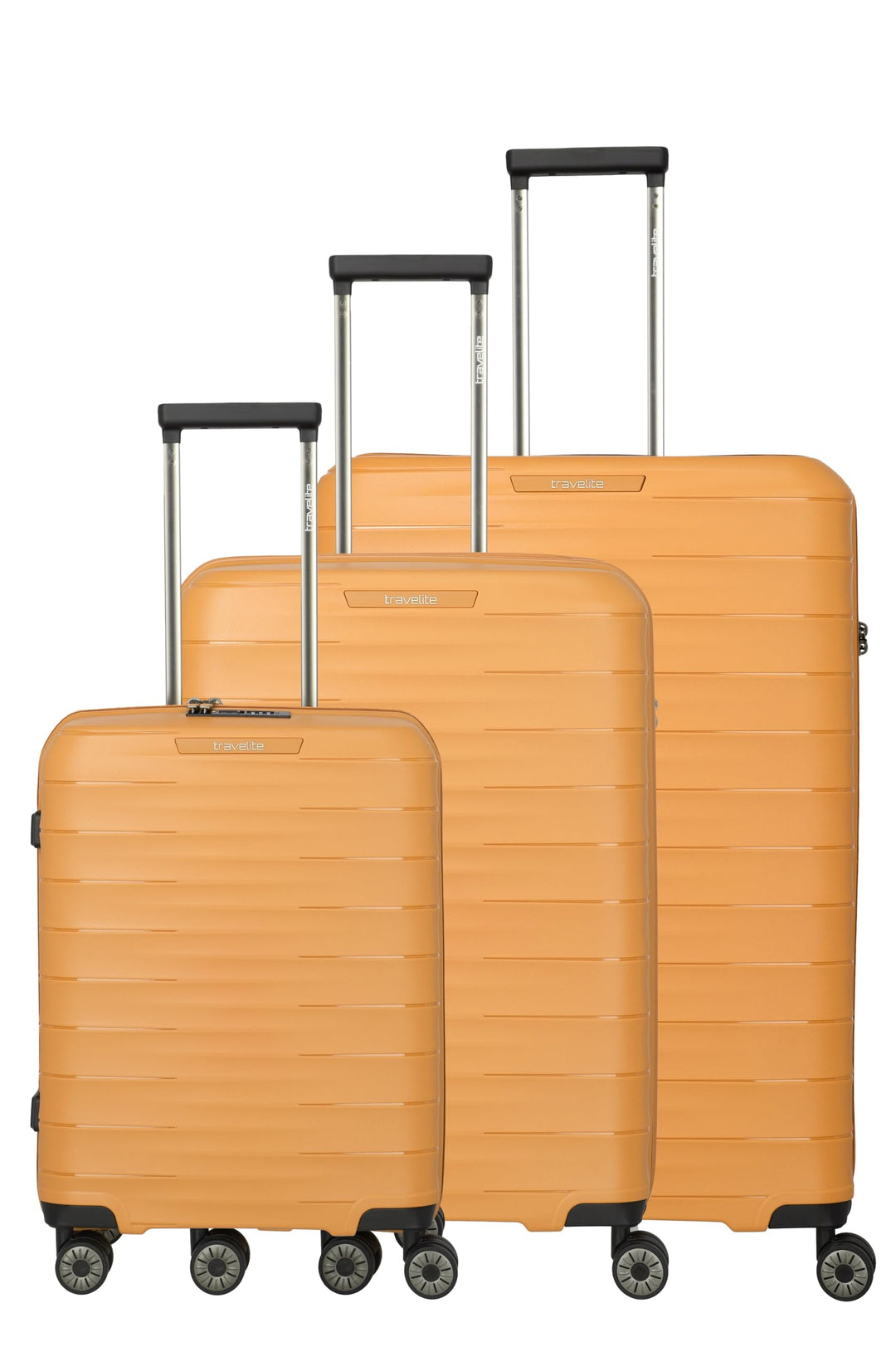 Travelite Koffer Set MOOBY Grössen L/M/S, 3-teilig, Hartschale | Kofferset 3-teilig aus recyceltem M