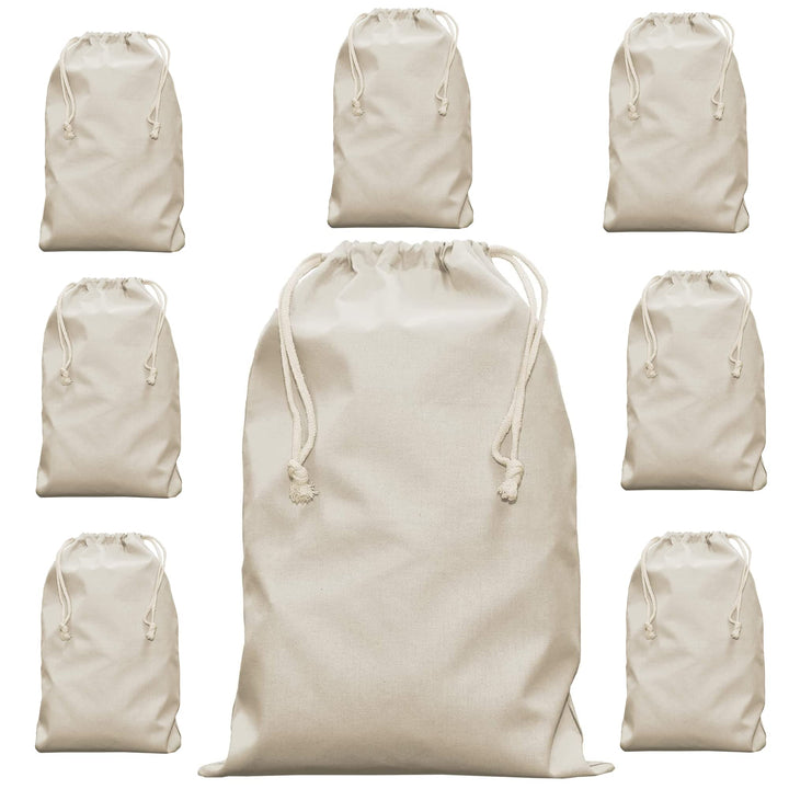 Zuziehbeutel Baumwollbeutel 10 Stück 40x50cm - Rucksack Stofftasche Turnbeutel Bag, Beutel, Reise Ha