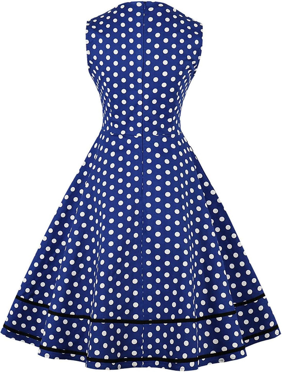 Damen 60er Jahre Polka Dot Vintage Rockabilly Kleid Abendkleider, S