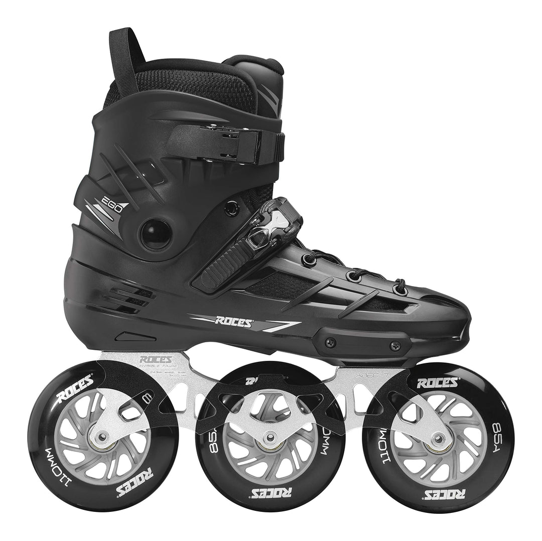 Roces Unisex – Erwachsene EGO 3X110 TIF Inline-Skates, Black-Silver 39, 39