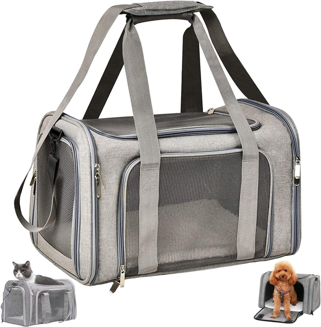 TOFFCAEA Transporttasche für Katze Hund, Hundetransportbox, Faltbare Katzentransportbox, tragbar, 5k