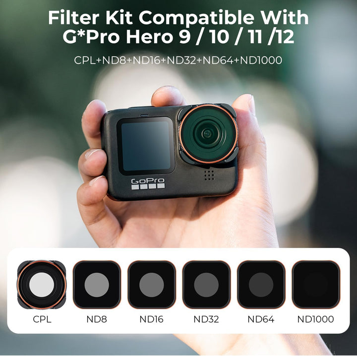 K&F Concept ND Filtersets mit Polfilter(CPL,ND8,ND16,ND32,ND64,ND1000) 6 Pack Filtersets Kompatibel