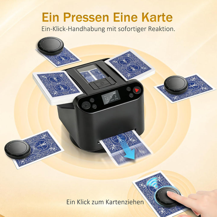 4 Fernbedienungen für 2-in-1 automatischen Kartenmischer und -Händler, kompatibel mit MAX6, T1Lite u