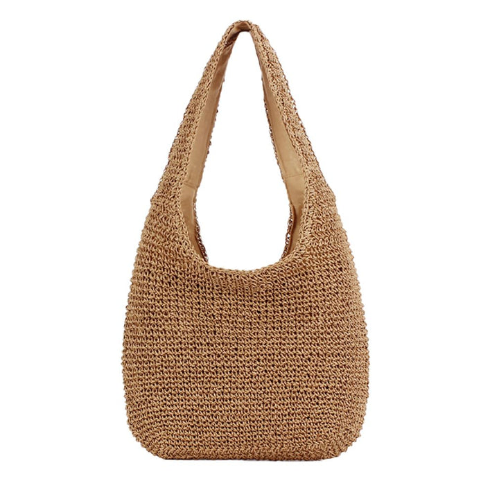 H.S.G.K Stroh Umhängetasche Damen Crossbody Tasche Urlaub Tasche Handgewebt Tasche Freizeit Grosse K