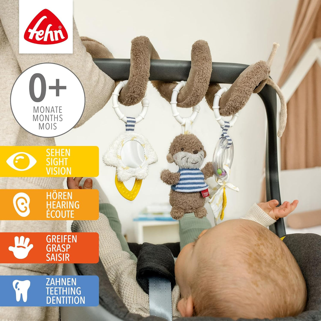 Fehn Otter Aktivitäty-Spirale, Motorikspielzeug mit Lernfunktionen zum Berühren, Fühlen und Spielen,