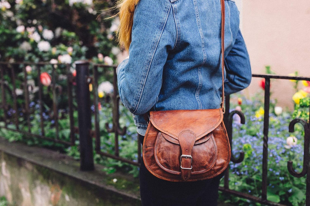 Gusti Handtasche Leder - Evelyn Damen Ledertasche Umhängetasche Handtasche Schultertasche Lederhandt