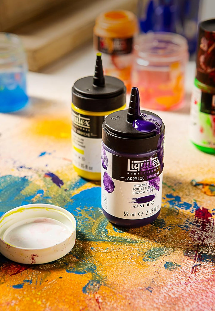 Liquitex 3699323 Proffessional Acrylic Gouache, Primärfarben, Set 6 Flaschen a 59ml 59 ml (6er Pack)
