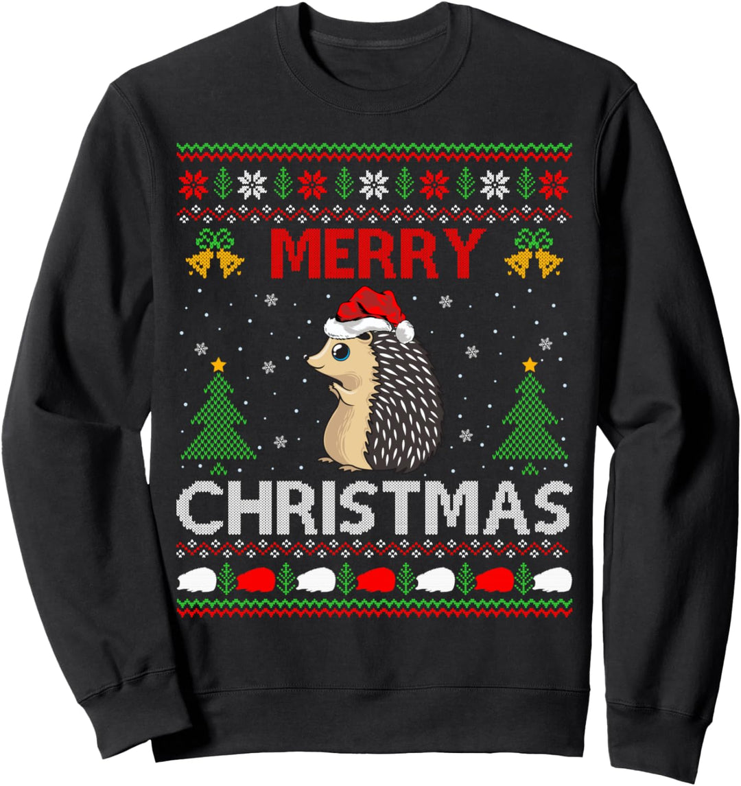 Lustige Igel Merry Christmas Geschenk Ugly Igel Weihnachten Sweatshirt