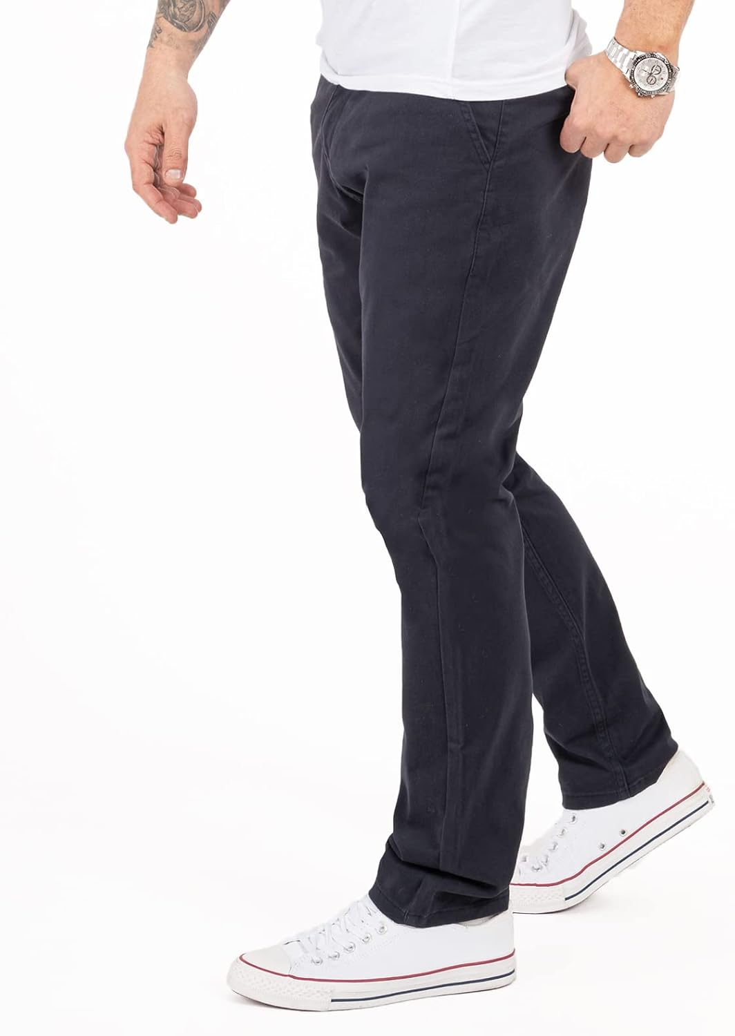 Indumentum Chino Hose Basic Regular Fit IR-506 32W / 30L Dunkelblau, 32W / 30L Dunkelblau