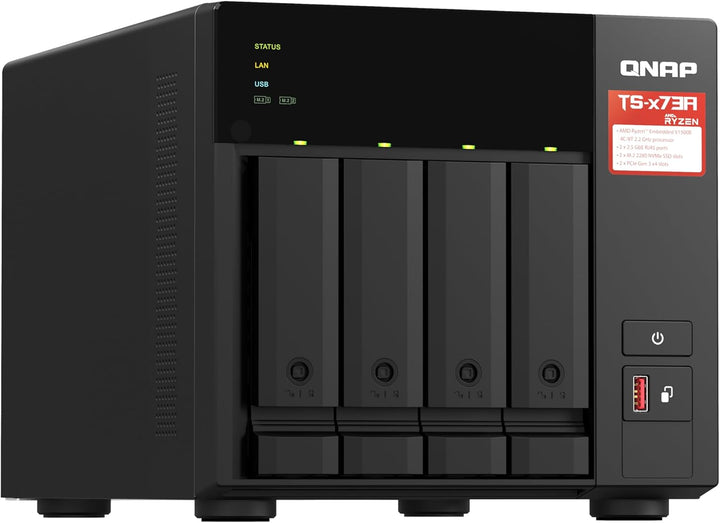 Qnap NAS + Switch Bundle QNAP TS-473A + QSW-1105-5T | Upgrade to 2,5GbE Networking, 4-Bay 3,5"/2,5"-