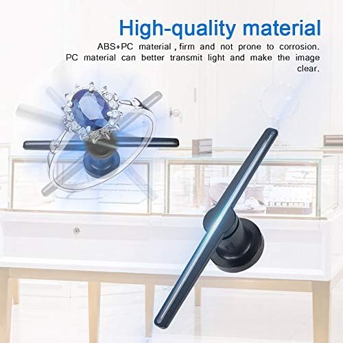 3D Hologramm Projektor, Tragbare LED Holographic Fan 176 ° Weitwinkel 450*224 HD Visuelle Werbung Di