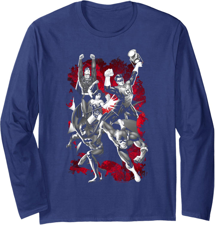 Justice League Explosion Langarmshirt