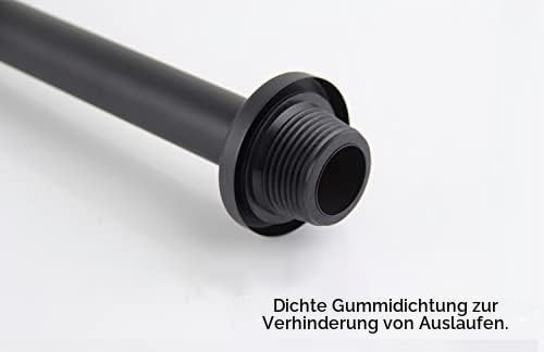 Siphon Schwarz 1 1/4" x Ø 32 mm Edelstahl Syphon Geruchsverschluss Verstellbar Universal Röhrensipho