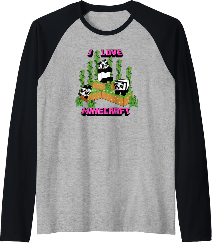 Minecraft Panda Love Poster Raglan