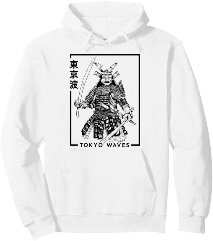 Japanischer Samurai-Krieger gezeichnet, minimalistische japanische Kunst Pullover Hoodie