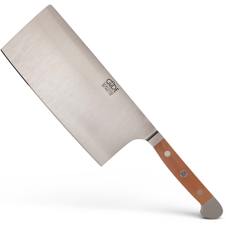 GÜDE Solingen - Hacker geschmiedet, 18 cm, Birnenholz, ALPHA BIRNE, Doppelkropf, Handmade Germany Ha
