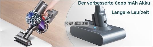 4600mAh Ersatzakku für Dyson V8 SV10 Akku Li-Ionen Batterie für Dyson V8 Absolute Animal SV10 Schnur