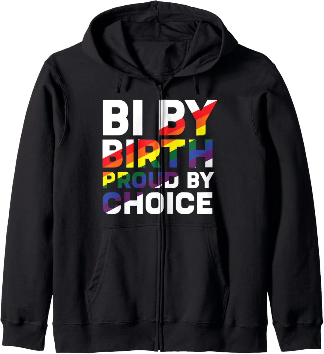 Bi durch Geburt Stolz durch Wahl LGBTQ Stolz Flagge Kapuzenjacke