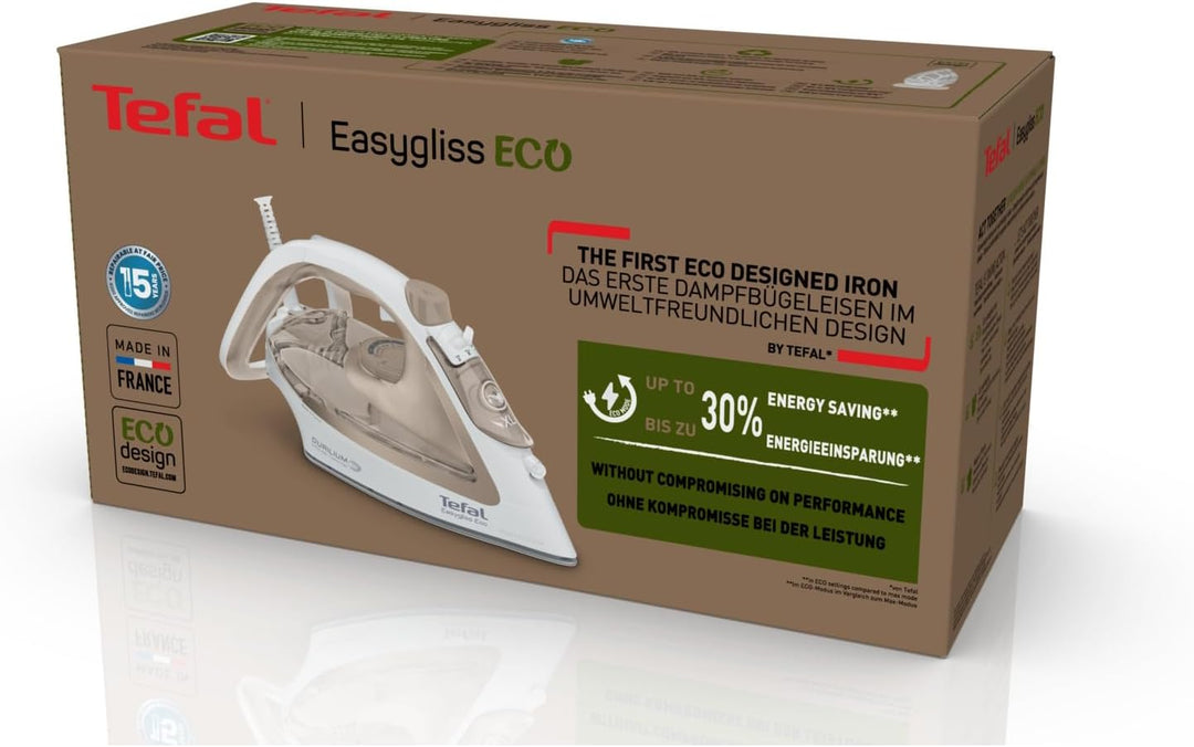 Tefal FV5780 Easygliss Eco Dampfbügeleisen | 2800 Watt | 240 g/Min. Dampfstoss | 50 g/Min. automatis