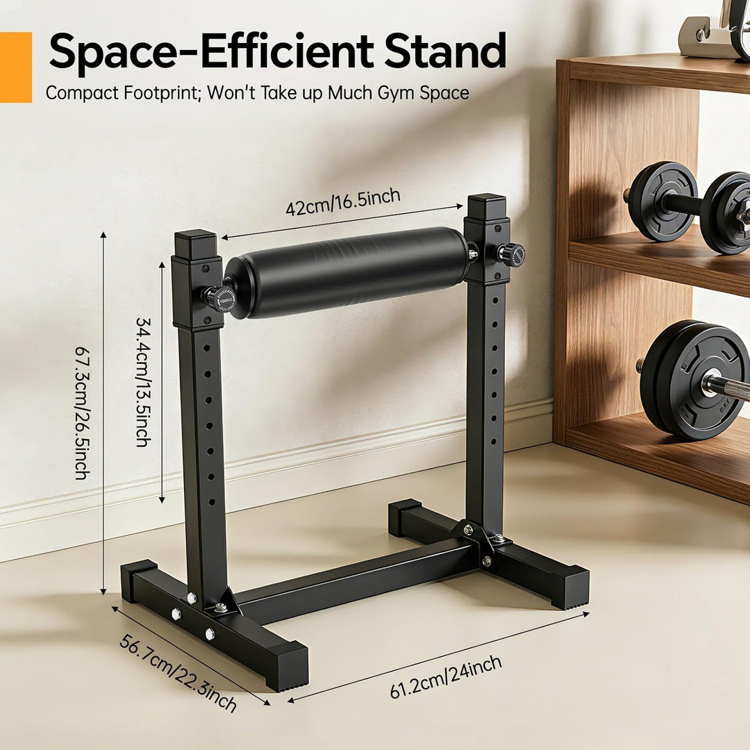 Bulgarian Split Squat Bracket mit 9 stufiger Höhenverstellung der Rollen | Einbein Kniebeuge Rollenh