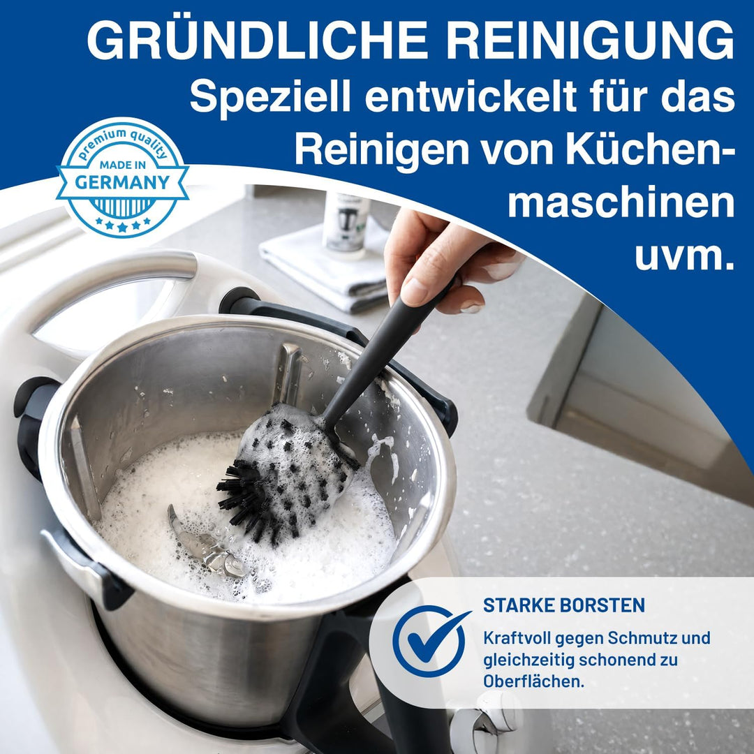 Rival Spülbürsten 4er Set mit integrierter Bürste für Mixmesser - 2 in 1 Reinigungsbürste für Thermo