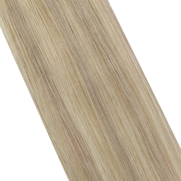 Moresoo Invisible Tape Extensions Echthaar Aschblond Remy Echthaar Extensions Tape Aschblond mit Pla