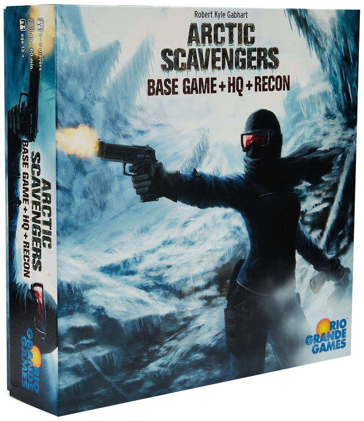 Rio Grande Games RIO515 Arctic Scavengers Brettspiel Basisspiel + HQ + Recon Erweiterungen