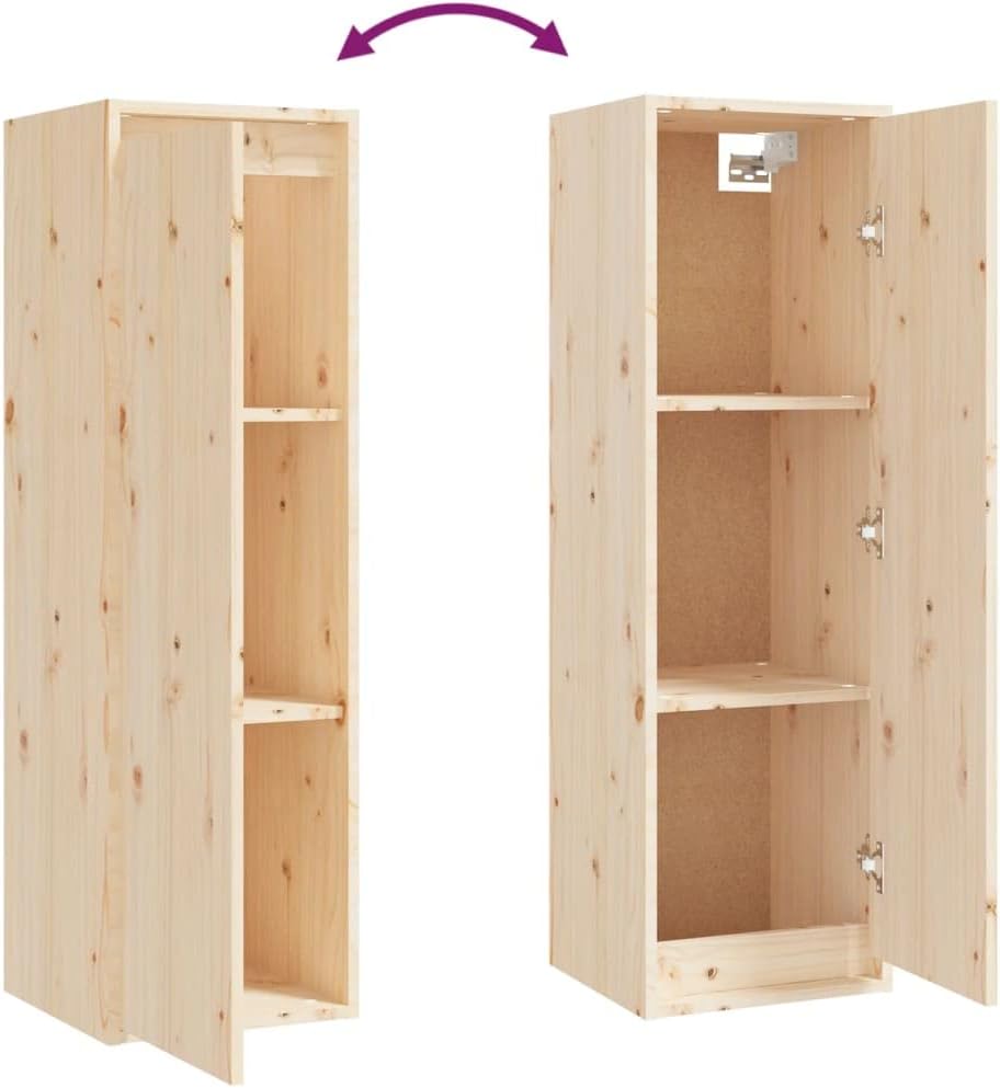 homiuse Wohnzimmer TV-Schränke 3 STK. Massivholz Kiefer Klassischen TV Schrank Set Wohnzimmer MöBel