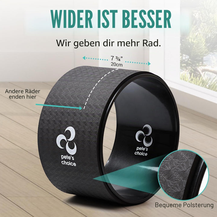 Extra breites Yoga-Rad, Mini-Yoga-Rad – Anfängerfreundliches Yoga-Kit, bequemer, stabiler und sicher