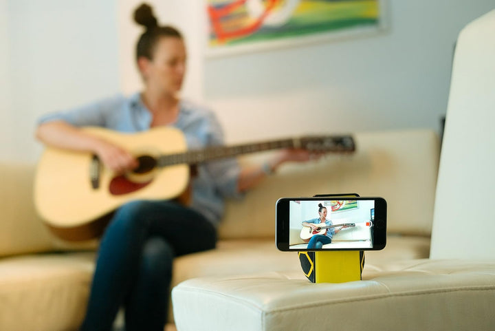 SmartTurtle® Handy/Tablet Kissen Made in Austria, Blau iPhone iPad Halterung, für Bett, Sofa, Tisch,