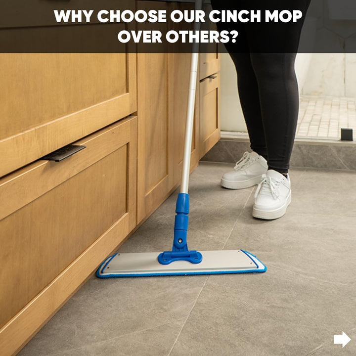 Cinch-Mop – Mikrofaser-Wischmopp für Hartholzböden – flaches Wischmopp-System für Holz, Fliesen, Lam