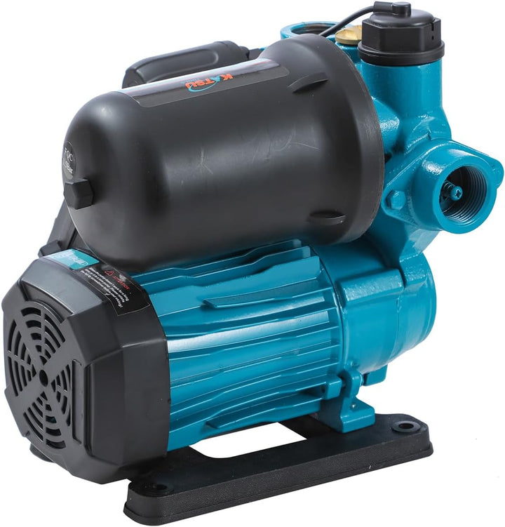 KATSU Wasserpumpe Hauswasserwerk Gartenpumpe 370W, Abschaltautomat mit einstellbarer Druckregelung,