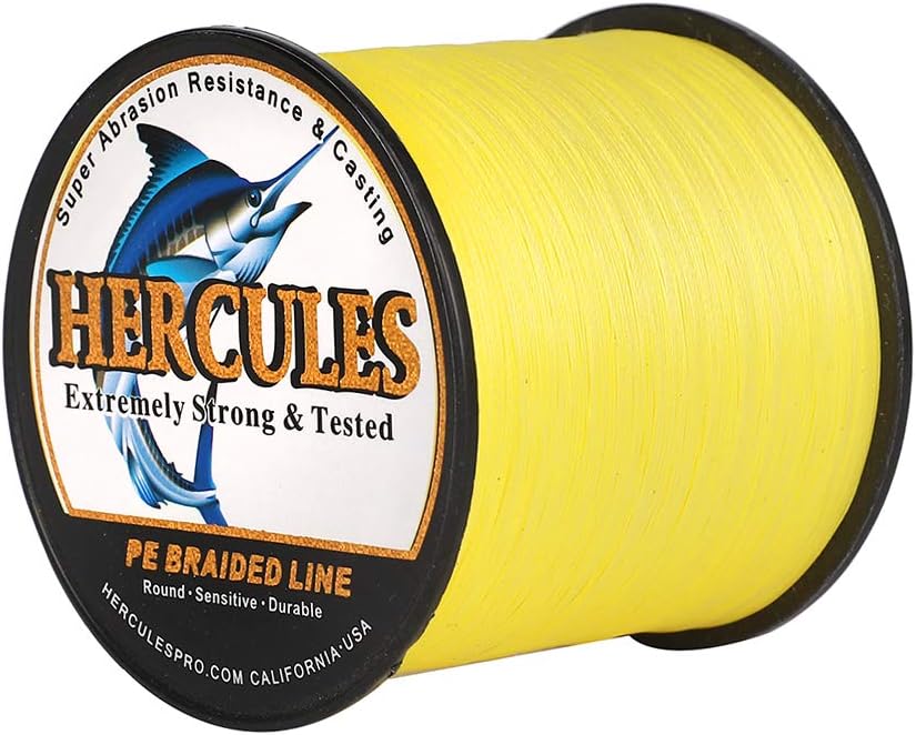 HERCULES Super Cast 100m - 2000m Yards Geflochtene Angelschnur 10lb - 300lb Test für Salzwasser Süss