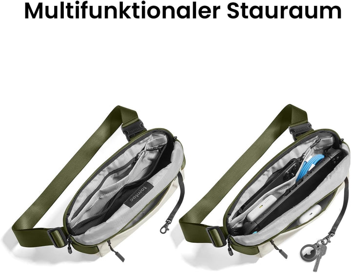 tomtoc Kompakt Sling Bag, 4L Minimalistisch Brusttasche Umhängetasche Schultertasche für Herren und