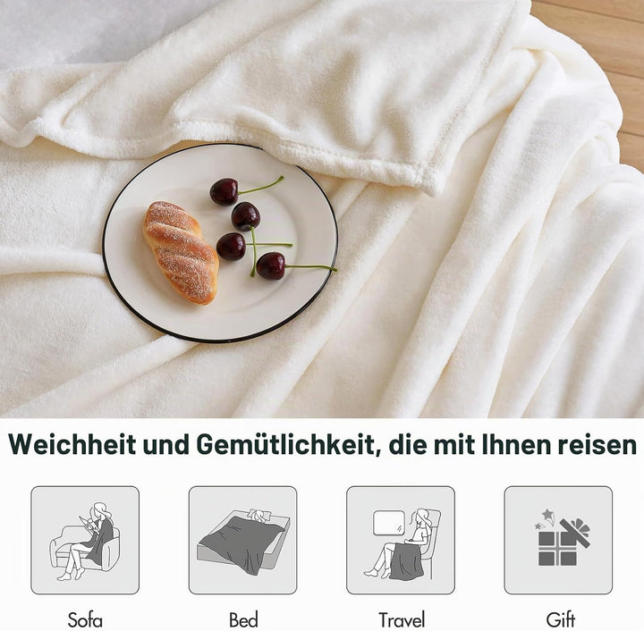 MIULEE Kuscheldecke Flauschig Decke Fleecedecke Wohndecken Couchdecke Flauschig Überwurf Mikrofaser