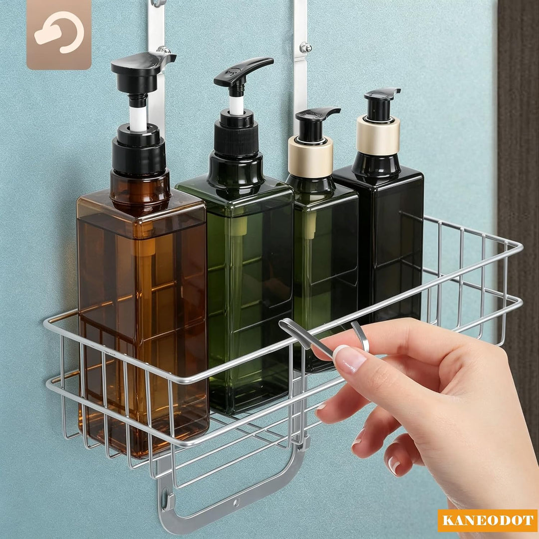 Duschablage zum Hängen, Duschregal ohne Bohren Badregal mit 2 Ebenen, Badezimmer Regal Duschkorb zum