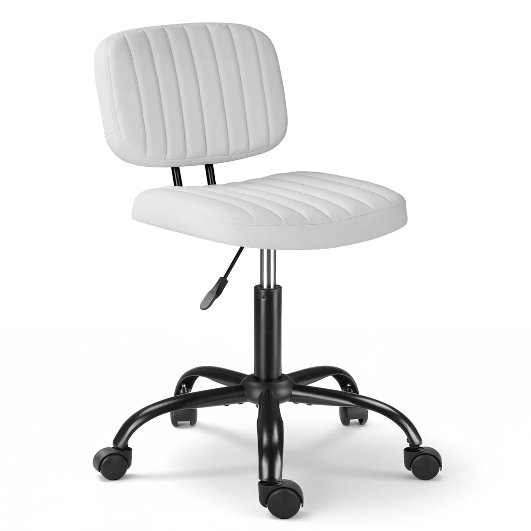 Ergonomischer Rollhocker mit Rückenlehne Arbeitshocker Drehhocker Rollhocker 360° drehbar Höhenverst