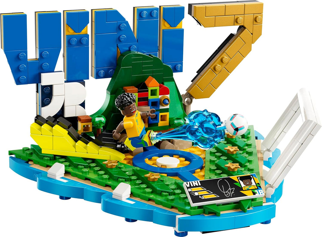 LEGO Editions Vini Jr. – Fussball-Highlights Spielzeug - 3D Modellbau mit Minifigur zum Sammeln - Ki